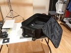 Carry-on bag custimized for use as camera case